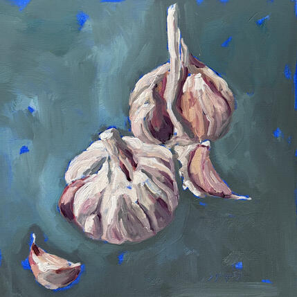 Painting les ails roses by Morales Géraldine | Painting Figurative Oil Still-life