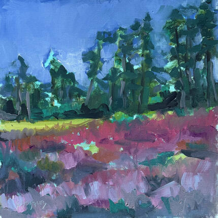 Painting Forêt 1 by Morales Géraldine | Painting Figurative Oil Landscapes