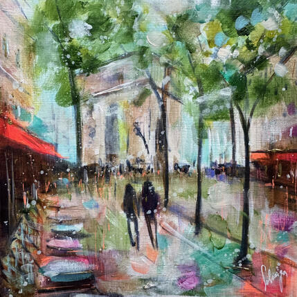 Pintura Boulevard Haussmann por Solveiga | Pintura