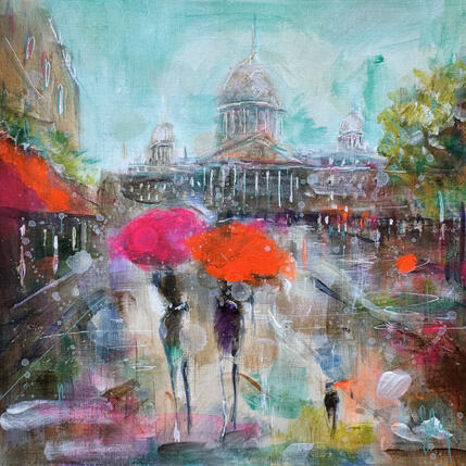 Pintura Devant le Pantheon por Solveiga | Pintura