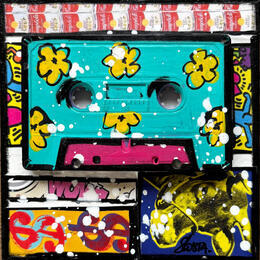 Painting POP K7 (bleu) by Costa Sophie | Painting