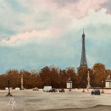 Pintura Automne parisien por Poulain Clément | Pintura