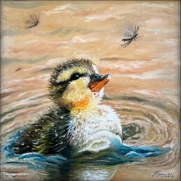 Gemälde Ailes d'eau von Moraru Vadim  | Gemälde Realismus Öl Alltagsszenen, Landschaften