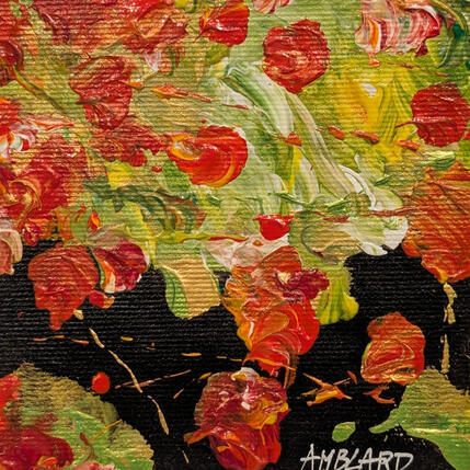 Painting Coquelicots abstraits by Amblard Florence | Painting