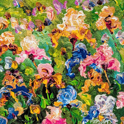 Painting Colored irises by Amblard Florence | Painting