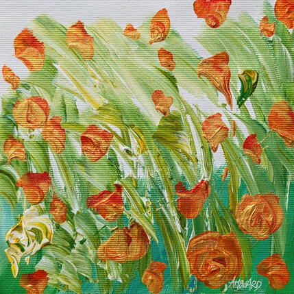 Painting Envolée dorée by Amblard Florence | Painting