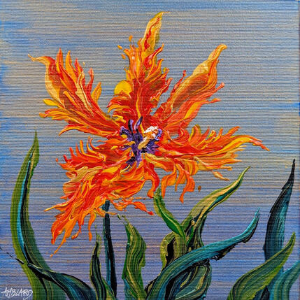 Painting Parrot tulip by Amblard Florence | Painting