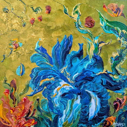 Painting Iris bleu  by Amblard Florence | Painting