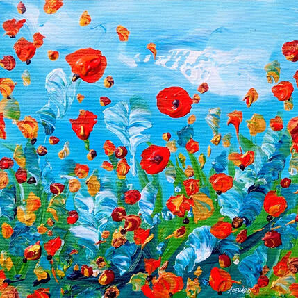 Painting Coquelicots virevoltants by Amblard Florence | Painting