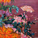 Painting Tulipes et fleurs de cerisier by Amblard Florence | Painting Landscapes Nature Acrylic