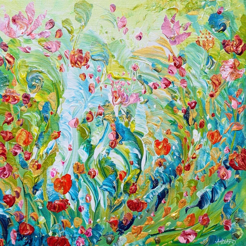 Painting Magic garden by Amblard Florence | Painting Landscapes Nature Acrylic
