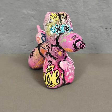 Sculpture Le chien ballon #21 by Sufyr | Sculpture Street art Graffiti, Posca