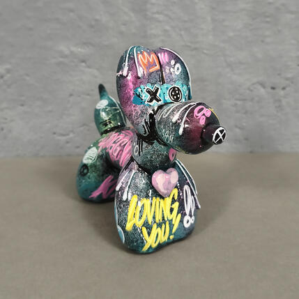 Sculpture Le chien ballon #27 by Sufyr | Sculpture Street art Graffiti, Posca