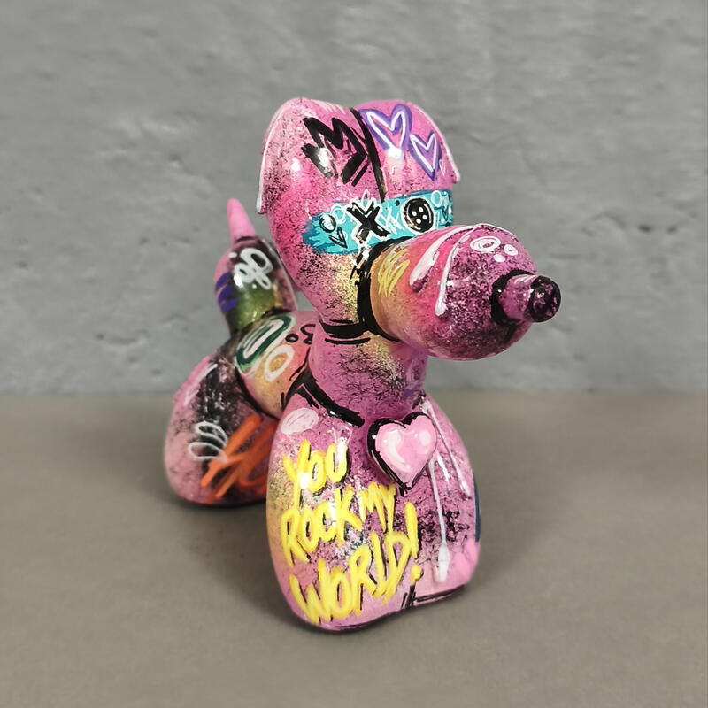 Sculpture Le chien ballon #30 by Sufyr | Sculpture Street art Graffiti Posca