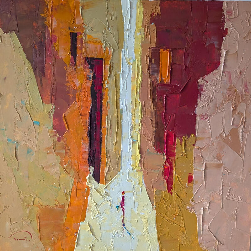 Painting Llaminadures de colors by Tomàs | Painting Abstract Urban Oil