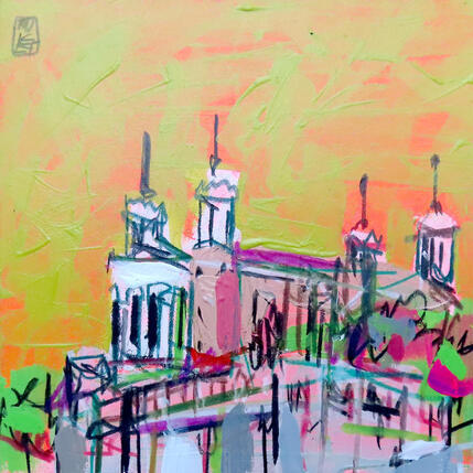 Pintura La colline et ses secrets por Anicet Olivier | Pintura