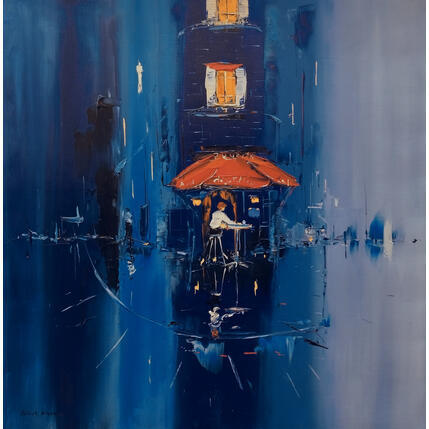 Painting Entre la nuit et la journée by Rousseau Patrick | Painting Figurative Oil Urban