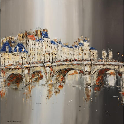 Painting Le Pont-Neuf by Rousseau Patrick | Painting Figurative Oil Urban