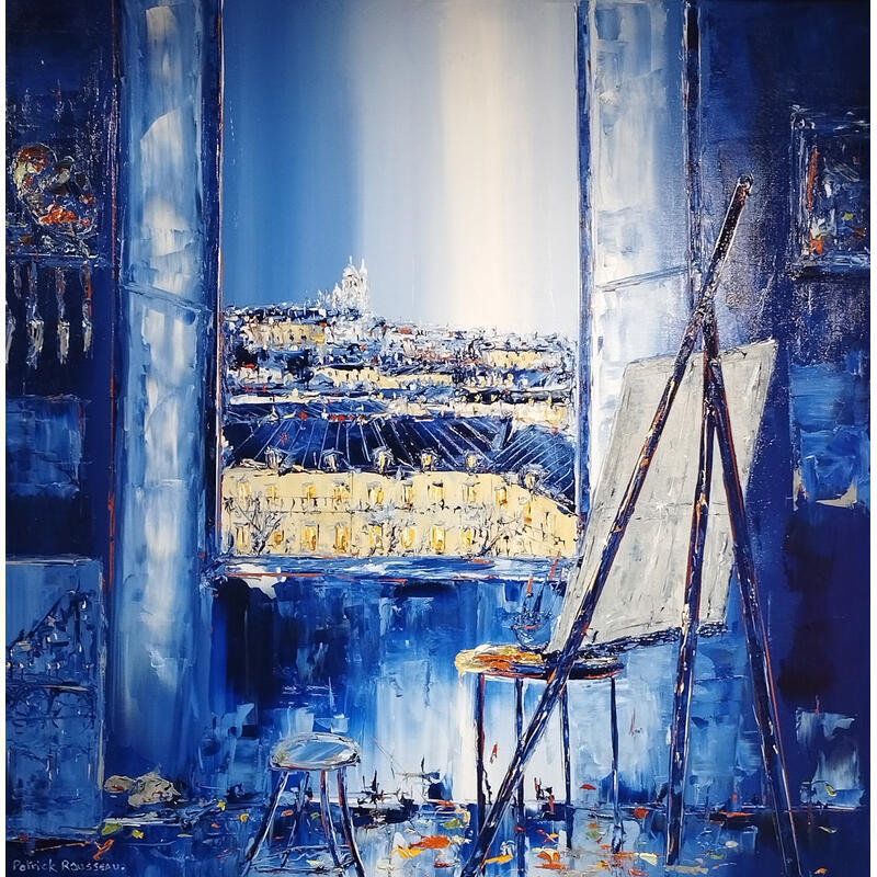 Gemälde Une chambre au 5ème étage  von Rousseau Patrick | Gemälde Figurativ Urban Öl