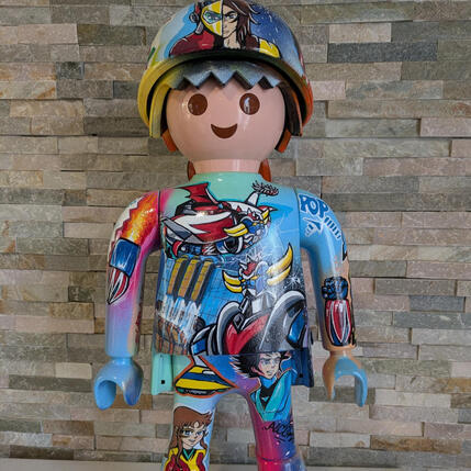 Sculpture Goldorak 100% by Lopez Cédric | Sculpture Pop-art Child