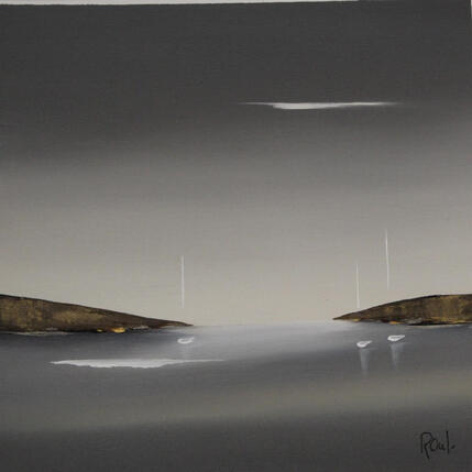 Gemälde Horizon marin 90 von Roussel Marie-Ange et Fanny | Gemälde