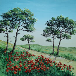 Painting Un sentier à chérir by Blandin Magali | Painting