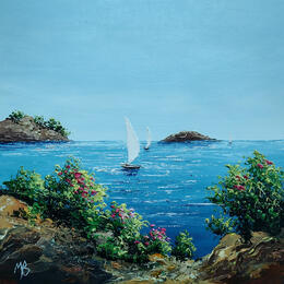 Painting Découvrir le littoral by Blandin Magali | Painting