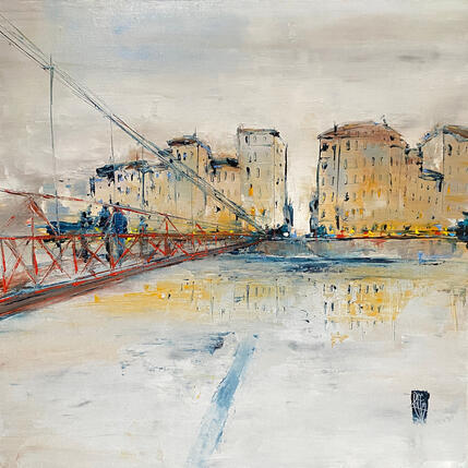 Painting Quai de Saône by Raffin Christian | Painting