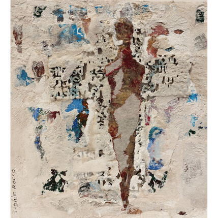 Painting Lisboa by Rocco Sophie | Painting Raw art Acrylic, Gluing, Sand Pop icons