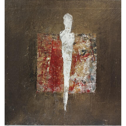 Painting L'Homme de bronze by Rocco Sophie | Painting Raw art Acrylic, Gluing, Sand