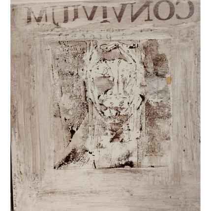 Painting Le langage invisible by Rocco Sophie | Painting Raw art Acrylic, Gluing, Sand