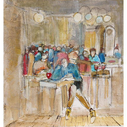 Painting En attendant l’âme sœur by Rocco Sophie | Painting Raw art Acrylic, Gluing, Sand