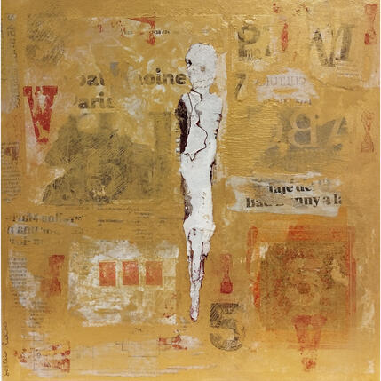 Painting Les Imprimeurs by Rocco Sophie | Painting Raw art Acrylic, Gluing, Sand