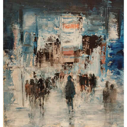 Painting Paris la nuit by Rocco Sophie | Painting Raw art Acrylic, Gluing, Sand
