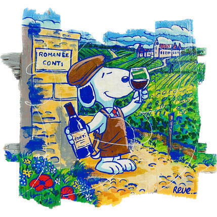 Painting Snoopy X Romanée Conti by Revel | Painting Pop-art Pop icons