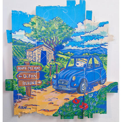 Painting Route des Vins by Revel | Painting Pop-art Pop icons