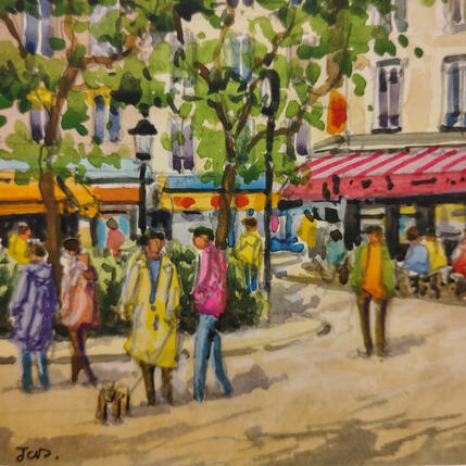 Gemälde Le quartier latin von Decoudun Jean charles | Gemälde