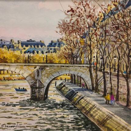 Pintura Le pont Marie por Decoudun Jean charles | Pintura