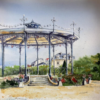 Pintura Angers Jardin du Mail le Kiosque  por Hoffmann Elisabeth | Pintura