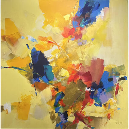 Peinture waiting for the spring par Virgis | Tableau Abstrait Huile