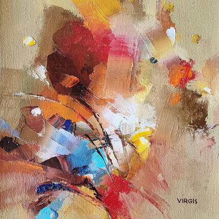 Painting Bon dimanche by Virgis | Painting Abstract Oil Minimalist
