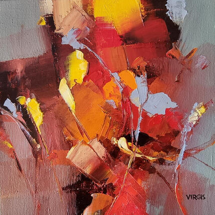 Painting Calm evening by Virgis | Painting Abstract Oil Minimalist