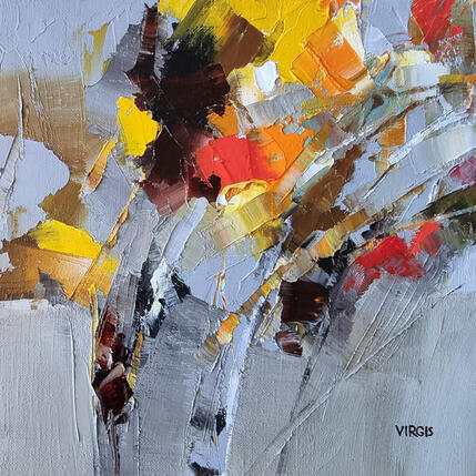 Painting In wind by Virgis | Painting Abstract Oil Minimalist