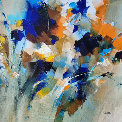 Painting Only for a moment by Virgis | Painting Abstract Oil Minimalist