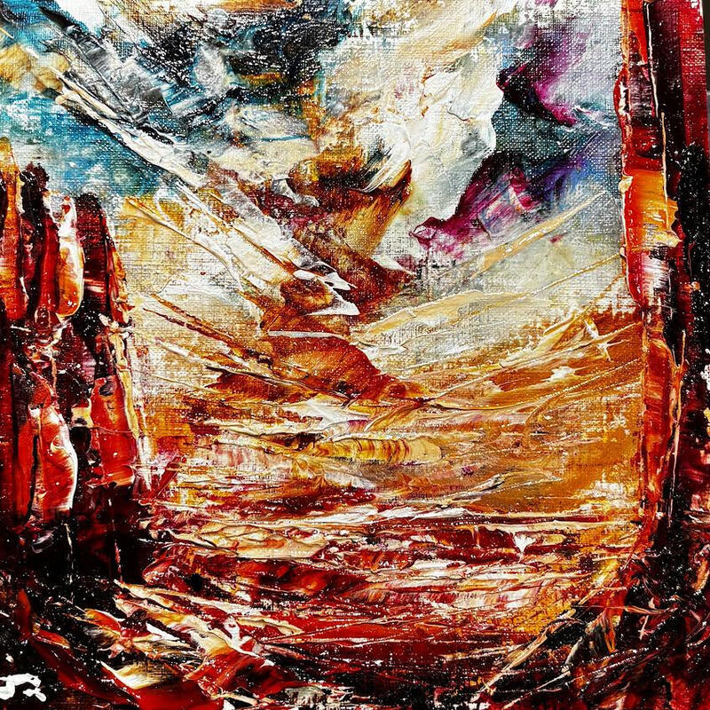 Peinture Arizona sunset par Reymond Pierre | Tableau Figuratif Huile