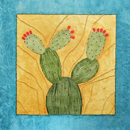 Painting El Nopal by Vazquez Laila | Painting Impressionism Textile, Watercolor Nature