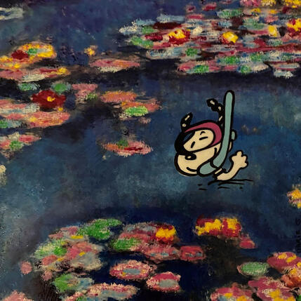 Gemälde F2  Baignade dans les nymphéas von Marie G.  | Gemälde