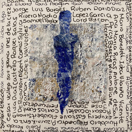 Painting Les littéraires by Rocco Sophie | Painting Raw art Acrylic, Gluing, Sand