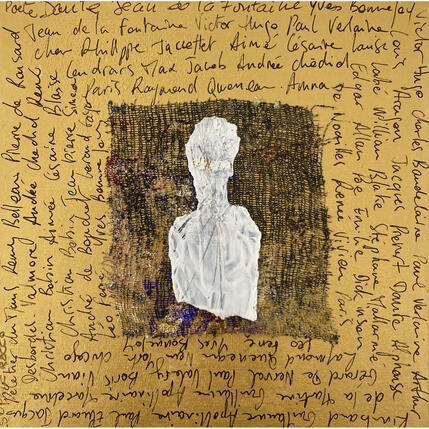 Painting Les poètes by Rocco Sophie | Painting Raw art Acrylic, Gluing, Sand Pop icons