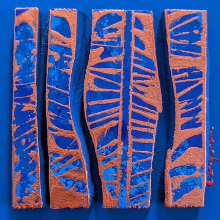 Peinture Bc4 street bleu cuivre par Langeron Luc | Tableau